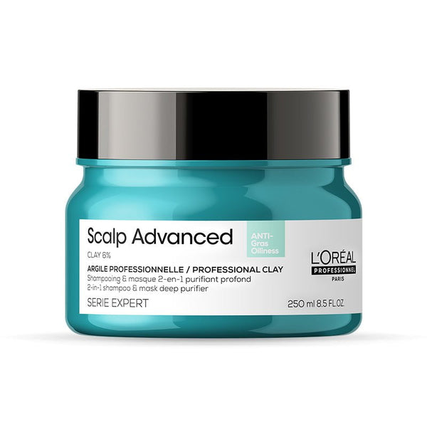 L'Oreal Professionnel Scalp Advanced Anti-Oiliness 2-In-1 Deep Purifier Clay 250ml - Salon Style