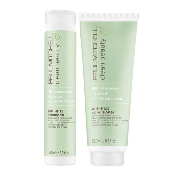 Paul Mitchell Clean Beauty Anti-Frizz Shampoo & Conditioner 250ml Duo