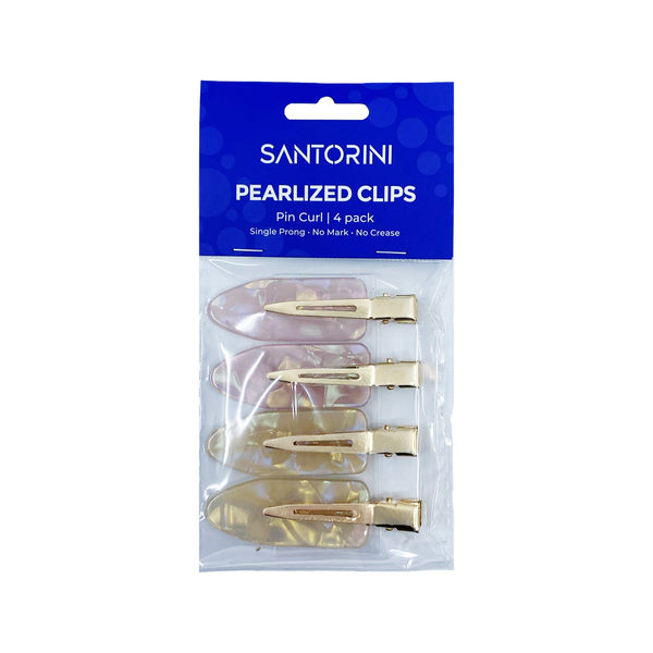 Santorini No Crease Pearlized Clips Pin Curl 4 Pack