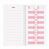 Santorini Appointment Book 2-4 Column 100 pages Narrow Pink Model