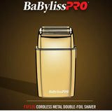 Babyliss Pro FoilFX02 Cord/Cordless Metal Double Foil Shaver Gold