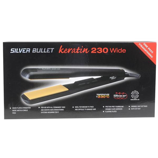 Silver Bullet Keratin 230 Ceramic Hair Straightener - 38mm Wide Plate - Beautopia Hair & Beauty