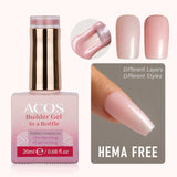 Acos Hema Free Brush-on Builder Gel In A Bottle 037 Cranberry Ice 20ml