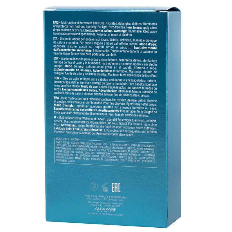Alfaparf Milano Semi Di Lino Curls Multi-Benefit Oil 100ml - Salon Style