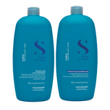 Alfaparf Milano Semi Di Lino Curls Enhancing Low Shampoo & Conditioner 1 Litre Duo