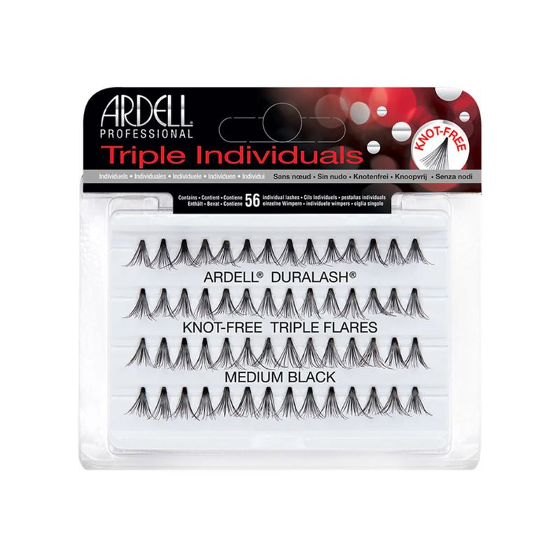 Ardell Triple Individuals Knot-Free Flare Lashes Medium Black