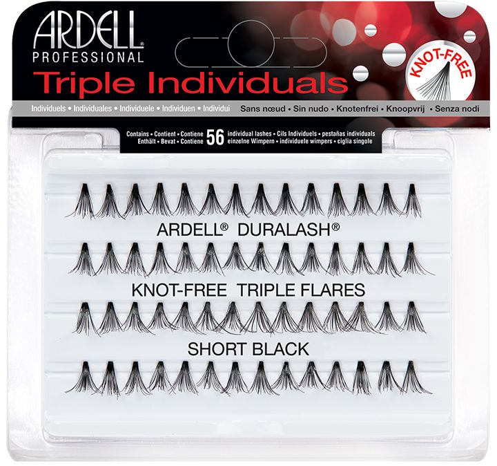 Ardell Triple Individuals Knot-Free Flare Lashes Short Black