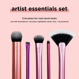 Real Techniques Artist Essentials Makeup Brush Set, 5 Piece