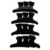 Santorini Butterfly Clips Black 12 pack
