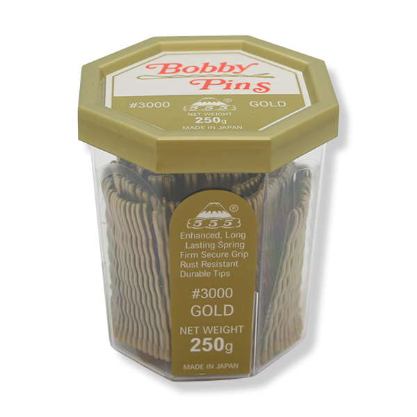 555 Bobby Pins No.3000 2" Gold - Beautopia Hair & Beauty