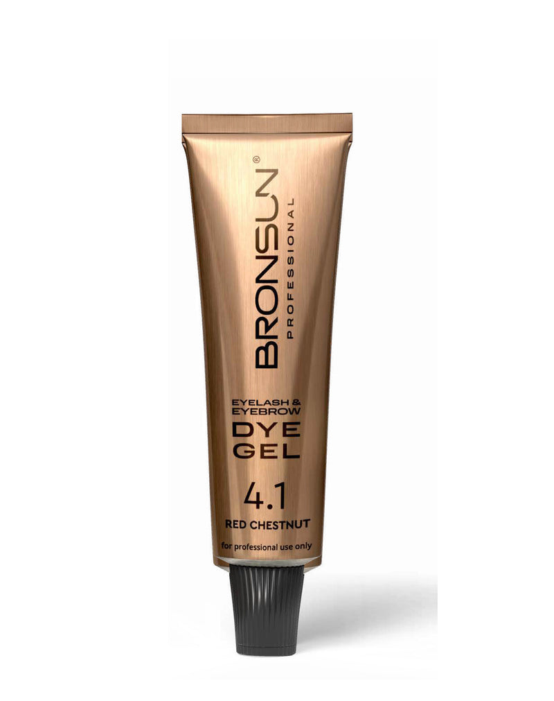 Bronsun Eyelash & Eyebrow Hybrid Dye Gel 4.1 Red Chestnut 15ml