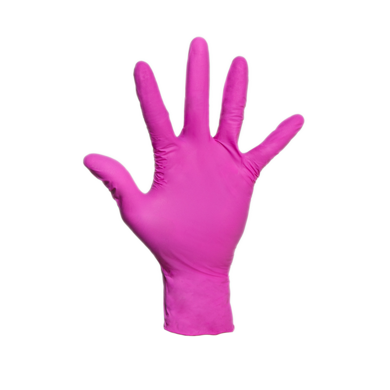Contrast Nitrile Pink Gloves Small 100 Pack