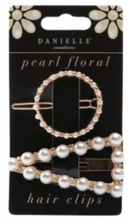 Danielle Creations Pearl Floral Hair Clips 2 Piece - Beautopia Hair & Beauty