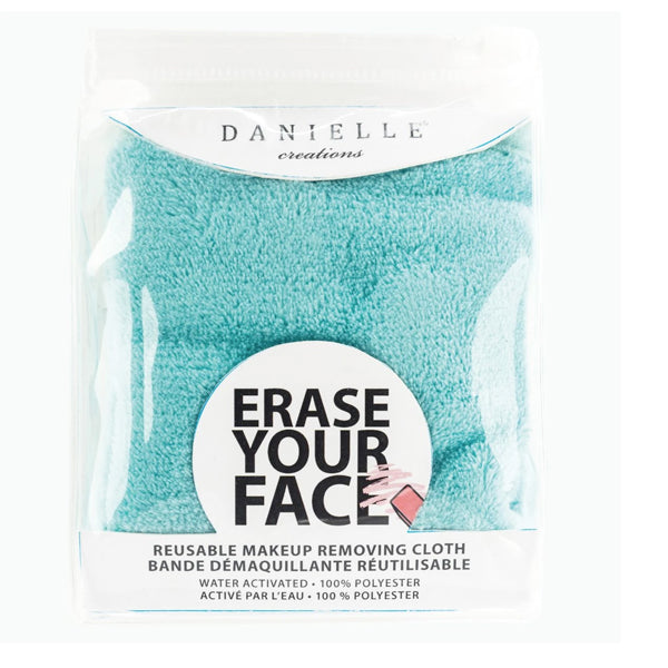Danielle Creations Erase your Face Single Makeup Removing Cloth Turquoise - Beautopia Hair & Beauty