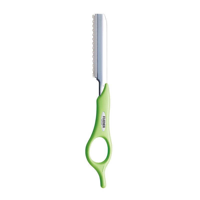Feather Precision Short Handle Cutting & Styling Razor Mint Green