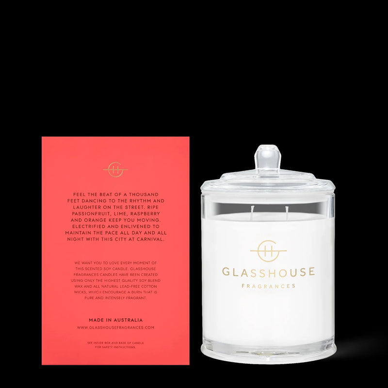 Glasshouse Fragrances ONE NIGHT IN RIO Candle 60g Official Stockist Salon Style