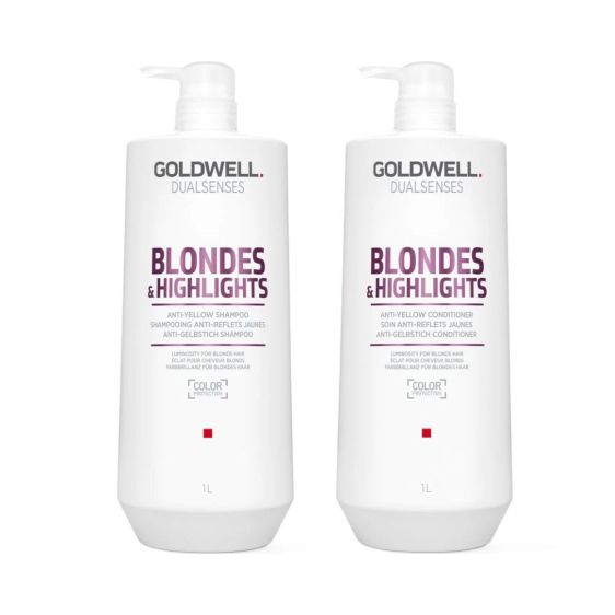 Goldwell Dualsenses Blondes & Highlights 1 Litre Shampoo and Conditioner Duo