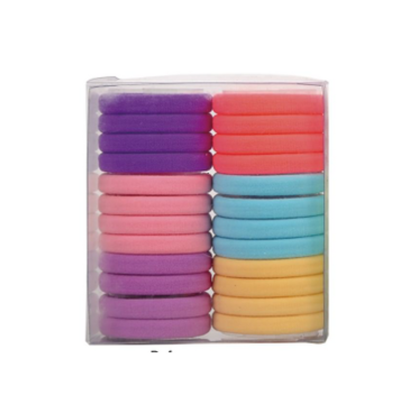 Grace Hair Ties Multi-Coloured Bright 24 Pack