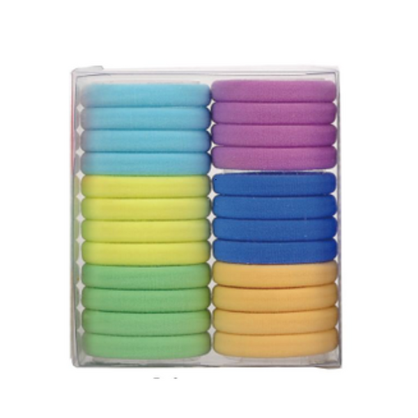 Grace Hair Ties Multi-Coloured Pastel 24 Pack
