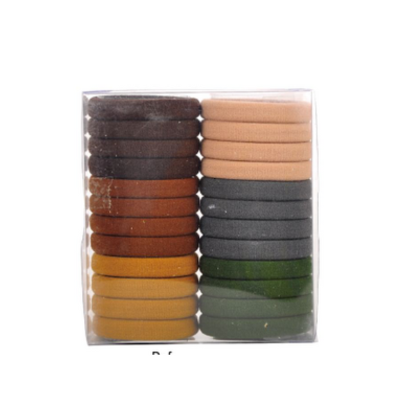 Grace Hair Ties Multi-Coloured Neutral 24 Pack