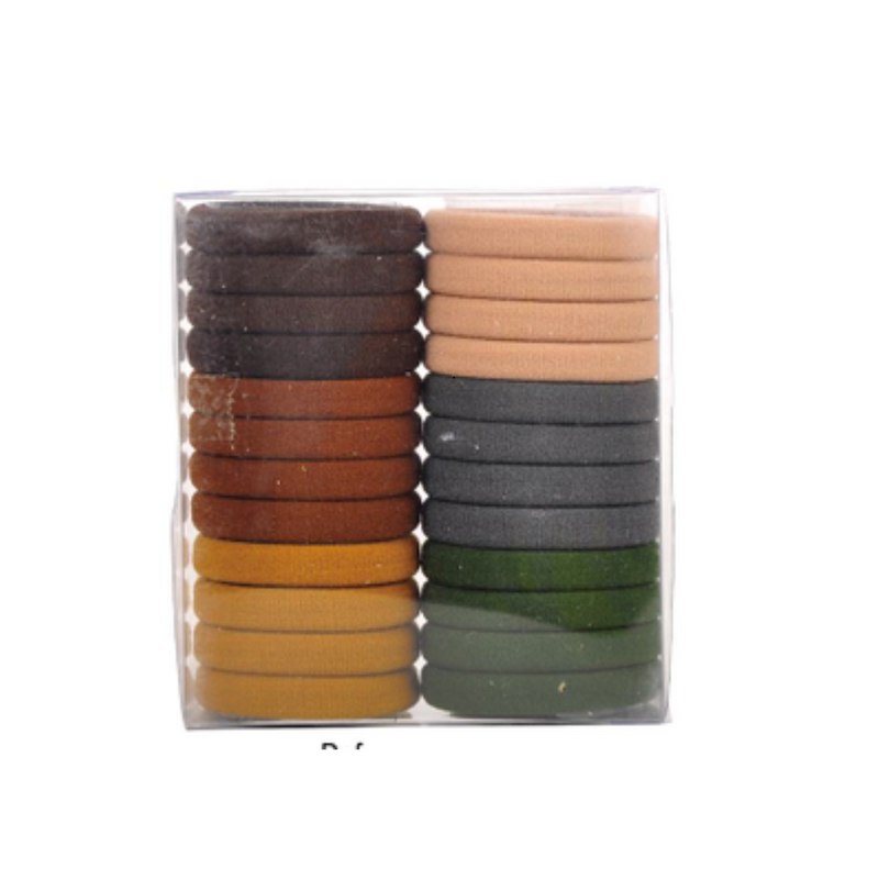 Grace Hair Ties Multi-Coloured Neutral 24 Pack