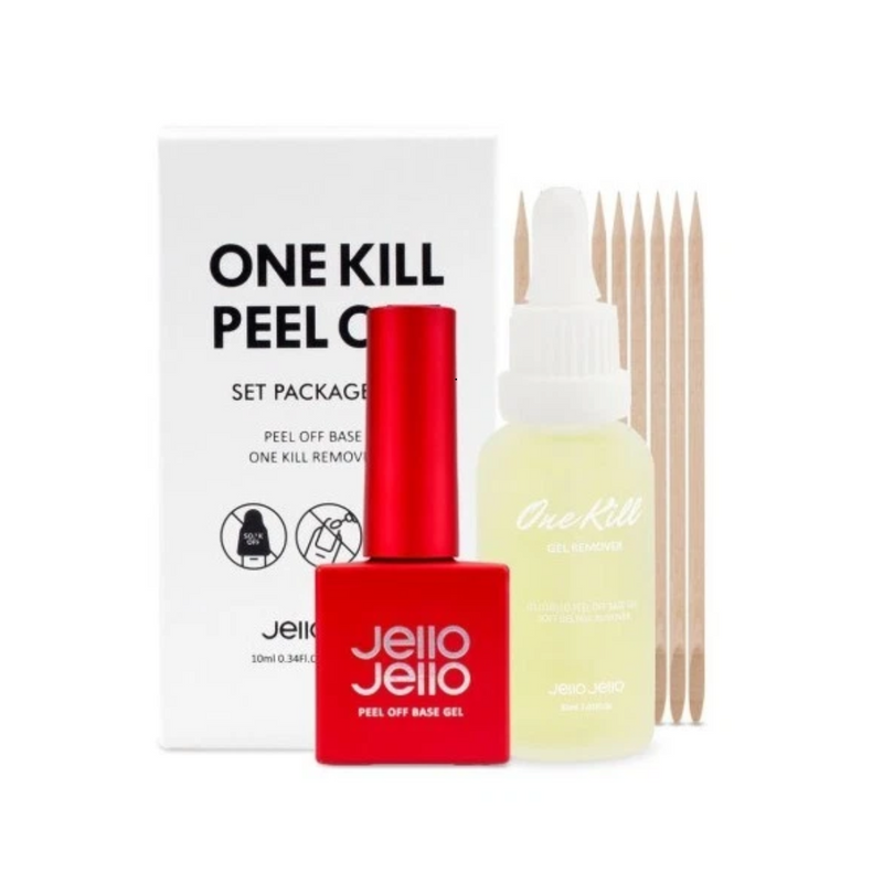 Jello Jello Peel Off Base Gel + One Kill Remover Set