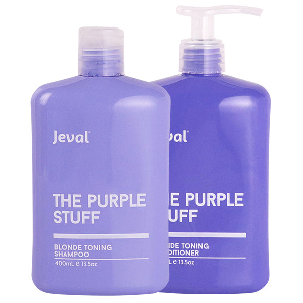 Jeval The Purple Stuff Blonde Shampoo & Conditioner Duo 400ML - Beautopia Hair & Beauty
