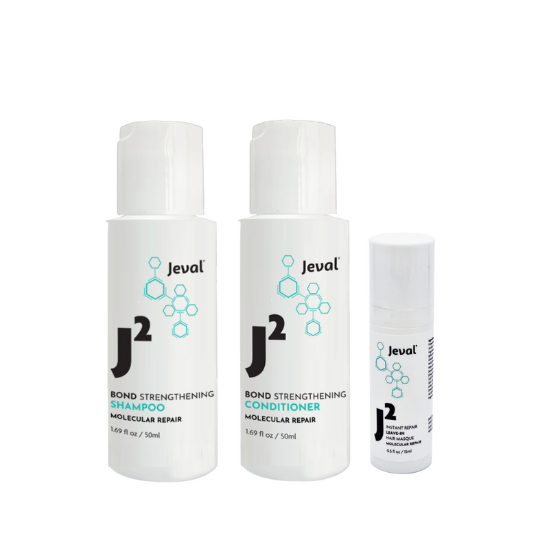 Jeval J2 Bond Strengthening Shampoo, Conditioner & Masque Travel Size Trio