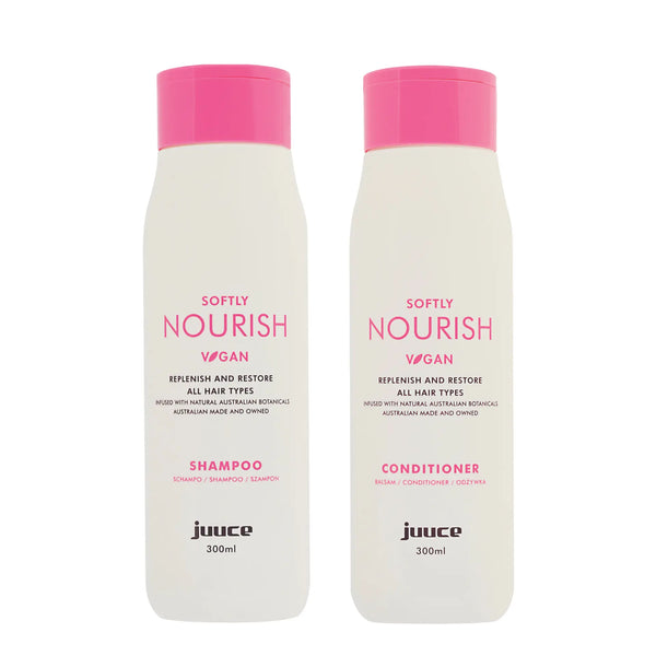 Juuce Softly Nourish Shampoo & Conditioner 300ml Duo