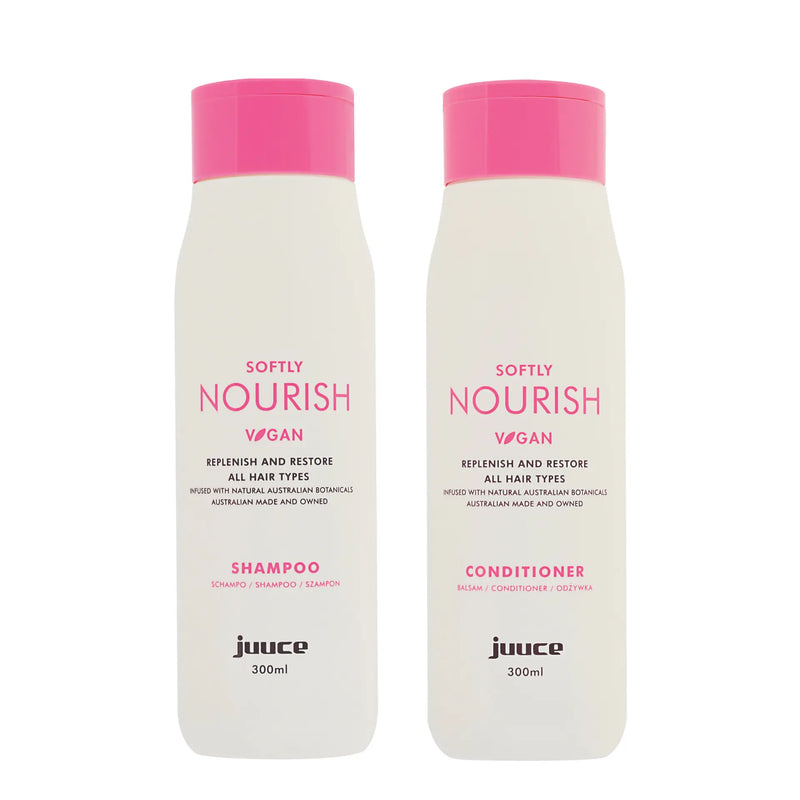 Juuce Softly Nourish Shampoo & Conditioner 300ml Duo