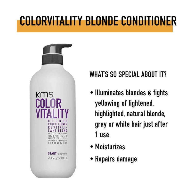 KMS Color Vitality Blonde Conditioner 750ml - Salon Style