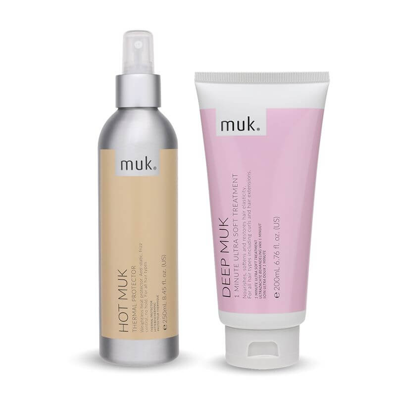 MUK Deep Treatment & Hot Thermal Protector Duo Pack - Salon Style