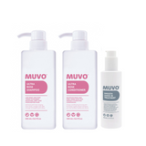 MUVO Ultra Rose Shampoo, Conditioner & Smooth Leave-In Treatment Trio