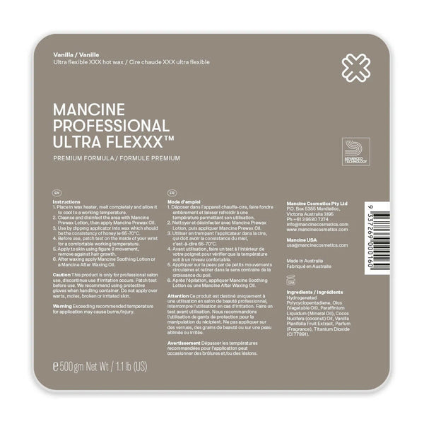 Mancine Ultra Flexx Vanilla Hot Wax 500g