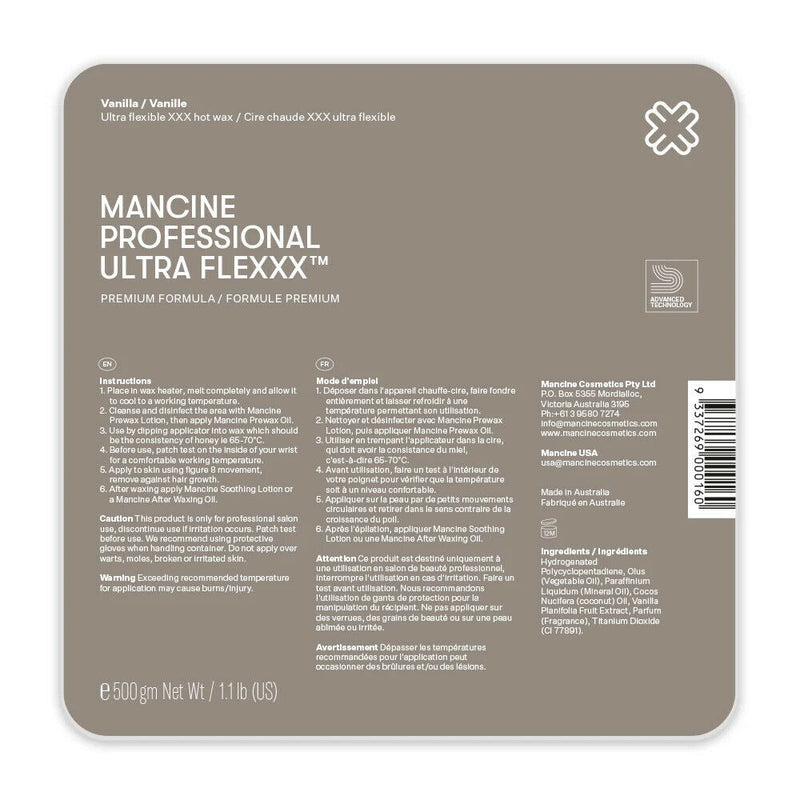 Mancine Ultra Flexx Vanilla Hot Wax 500g