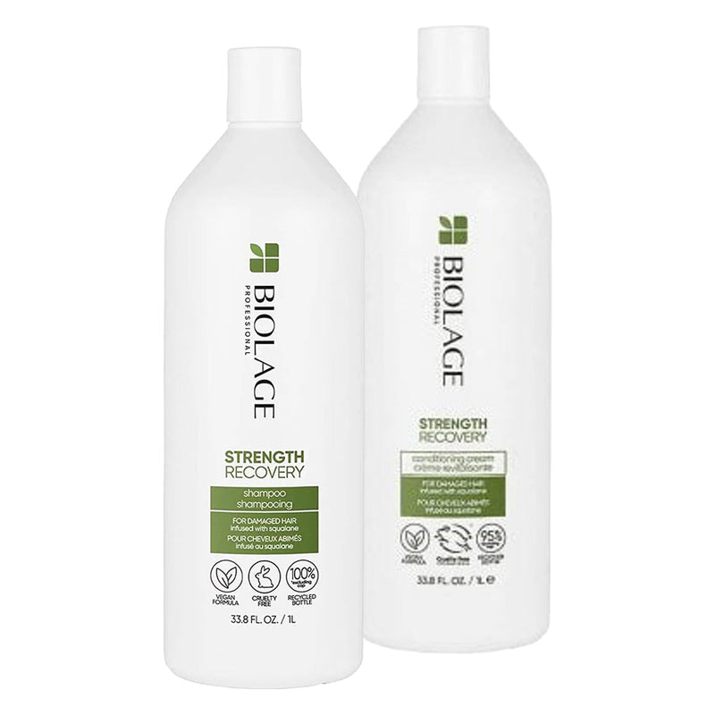 Matrix Biolage Strength Recovery Shampoo & Conditioning Cream Duo 1 Litre