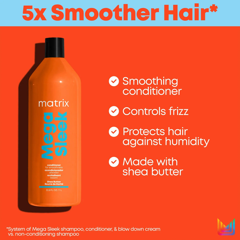 Matrix Total Results Mega Sleek Shampoo & Conditioner Duo 1 Litre