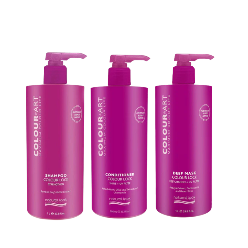 Natural Look Colour Art Shampoo, Conditioner & Deep Mask 980ml Trio
