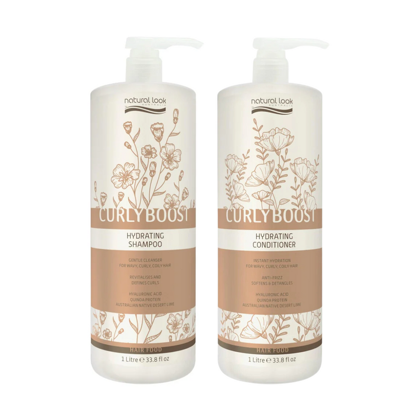 Natural Look Curly Boost Hydrating Shampoo & Conditioner Duo 1 Litre