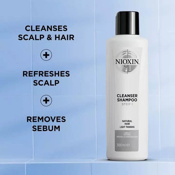 Nioxin System 1 Cleanser Shampoo 300ml - Salon Style