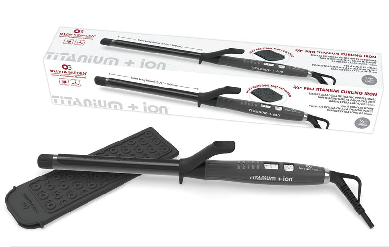 Olivia Garden Professional Titanium + Ion Curling Iron 19mm