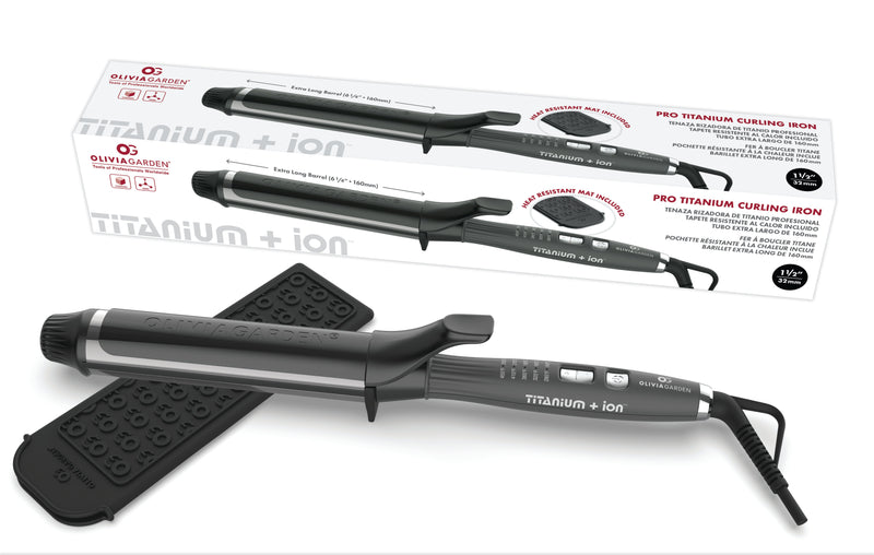 Olivia Garden Professional Titanium + Ion Curling Iron 32mm