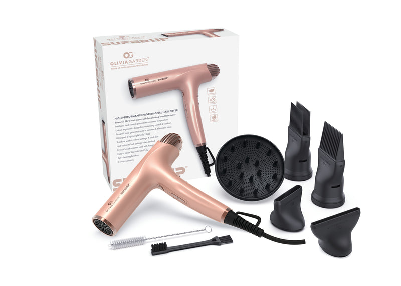 Olivia Garden SuperHP™ High Performance Professional Hair Dryer Rose Gold