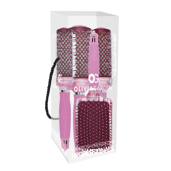 Olivia Garden NanoThermic BCA 2024 Paddle & Round Brush Boxset