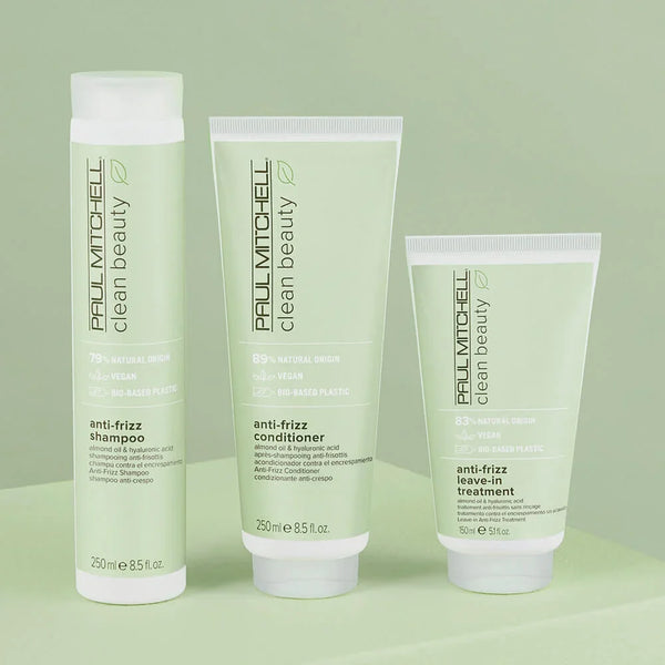 Paul Mitchell Clean Beauty Anti-Frizz Shampoo, Conditioner, Treatment Trio