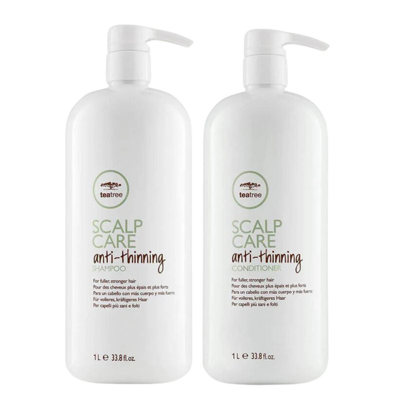 Paul Mitchell Tea Tree Scalp Care Anti-Thinning Shampoo & Conditioner 1 Litre Duo