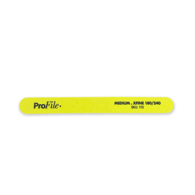 ProFile Mylar Cushion File - Yellow/Violet - Medium.XFine 180/240 - Beautopia Hair & Beauty