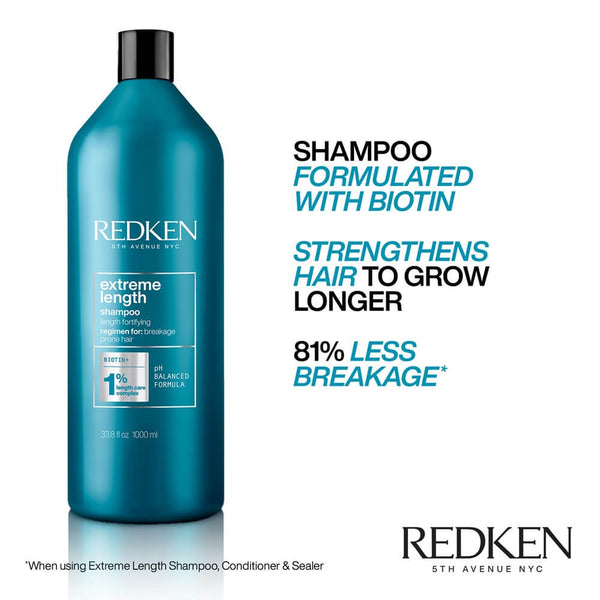 Redken Extreme Length Shampoo 1 Litre - Salon Style