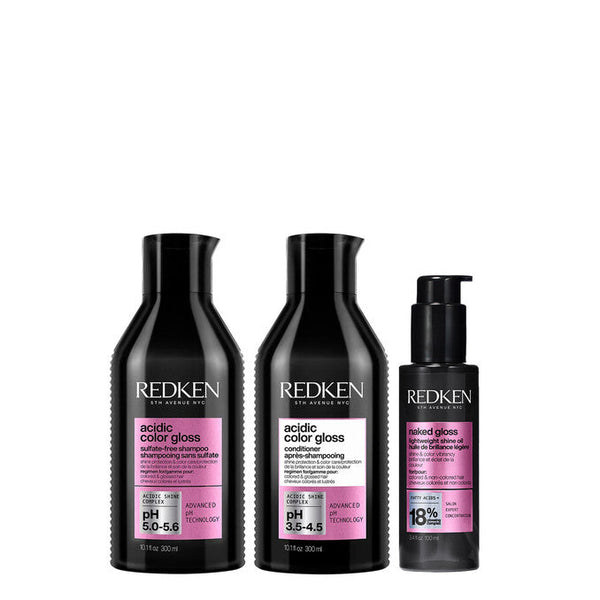 Redken Acidic Color Gloss Trio With Naked Gloss 100ml