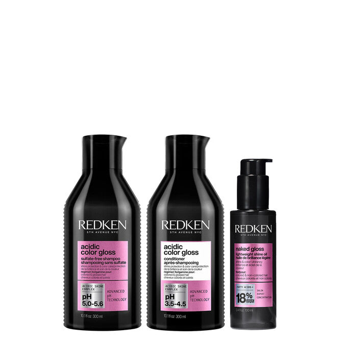 Redken Acidic Color Gloss Trio With Naked Gloss 100ml